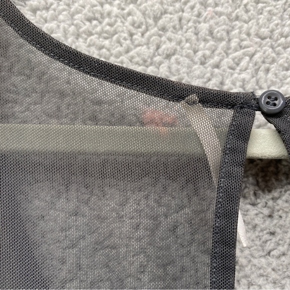 Free People Ditsy Floral Mesh Shimmy Bodycon Dress Sz M - Picture 7 of 10